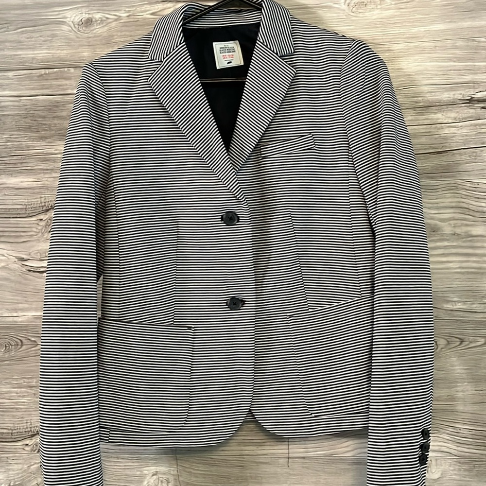 GAP  vintage academy blue & white stripe blazer jacket |~size 4